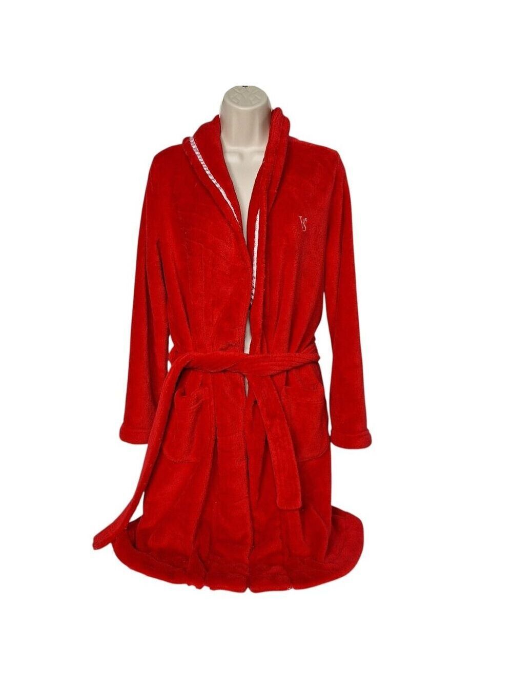 Victoria's Secret Red Fleece Robe Small